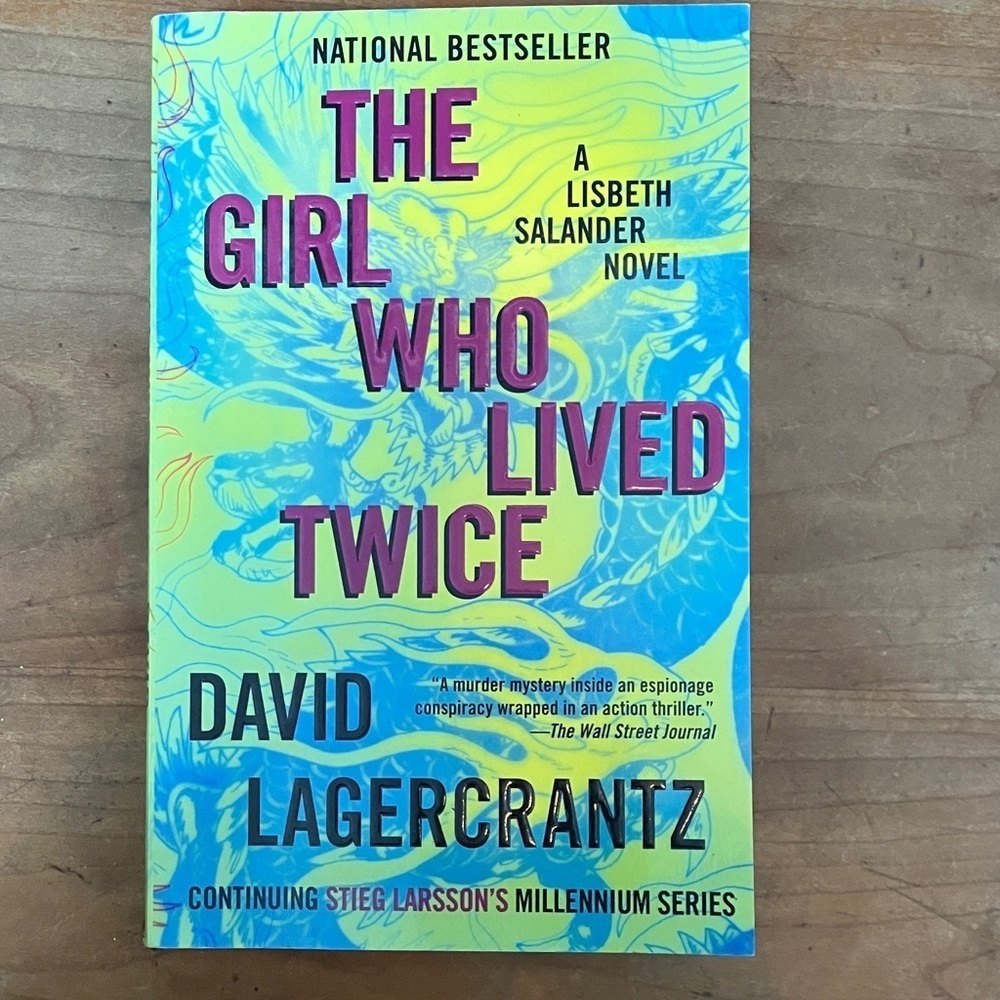 David Lagercrantz 'The Girl Who Lived Twice' paperback Book
